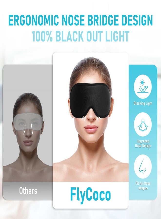 FlyCoco Blackout Eye Mask for Sleeping, 3D Contoured Cup No Pressure Sleep Mask with Adjustable Strap, Ultra-Thin Sides Breathable Lightweight Soft Eye Cover for Men Women Home Travel Airplane Party - Image 3