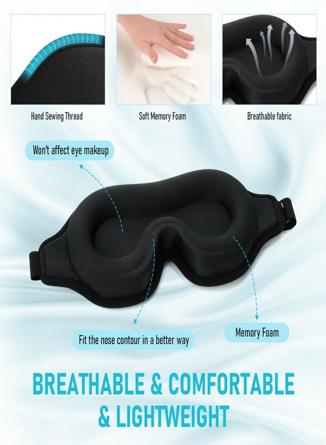 FlyCoco Blackout Eye Mask for Sleeping, 3D Contoured Cup No Pressure Sleep Mask with Adjustable Strap, Ultra-Thin Sides Breathable Lightweight Soft Eye Cover for Men Women Home Travel Airplane Party - Image 5
