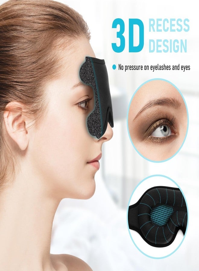 FlyCoco Blackout Eye Mask for Sleeping, 3D Contoured Cup No Pressure Sleep Mask with Adjustable Strap, Ultra-Thin Sides Breathable Lightweight Soft Eye Cover for Men Women Home Travel Airplane Party - Image 4
