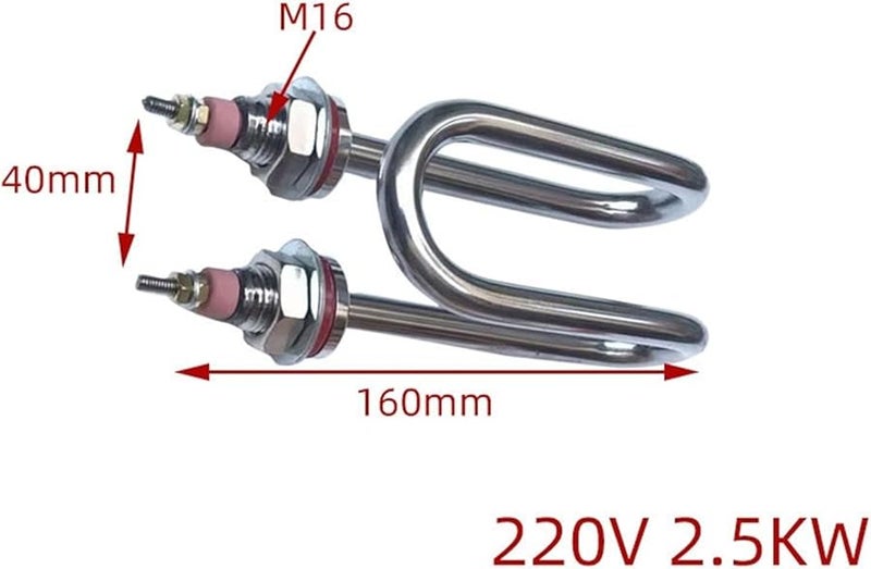 عنصر تسخين المياه الغاطس من الفولاذ المقاوم للصدأ 2.5 كيلو واط أنبوبي لمرجل التدفئة - Image 3