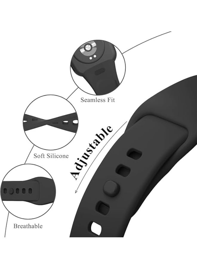Watch Band for Xiaomi Mi Watch 3 / Redmi Watch 3, Silicone Wristband with Buckle for Xiaomi Redmi Watch 3 / Redmi Watch Live 3 - Black - Image 3