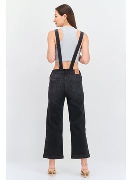 Pepe Jeans Women Washed Denim Jumpsuit, Black  - Image 4