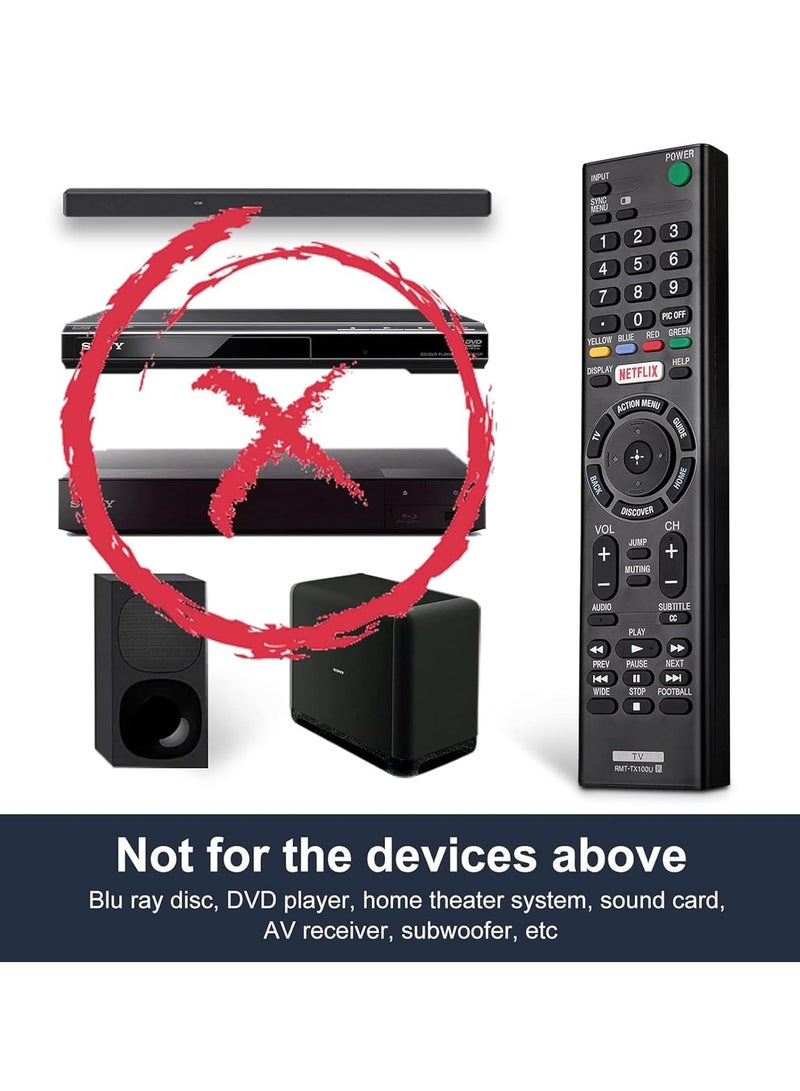 PopZa "Universal Remote for Sony TV – Replacement for All Sony Bravia Smart LCD, LED, HD TVs with Netflix Button" - Image 3