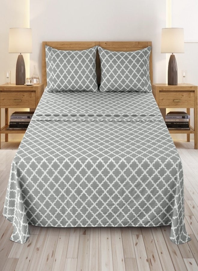 Cadrica 3 Pieces Bedsheet Set Includes 1 Deep-Pocket Fitted Sheet and 2 Pillow Covers, Breathable, Wrinkle Resistant, Hypoallergenic – King Size - Image 5