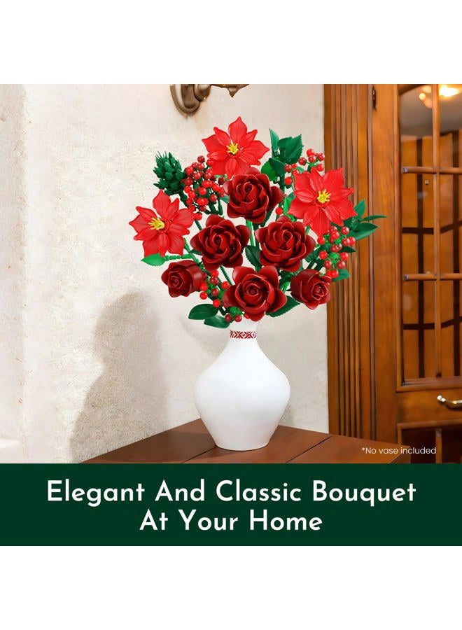 SOOLIO Flower Bouquet Building Blocks Set, 917 PCS Artificial Botanical Collection, Creative Home Decoration, Anniversary Display - Image 2
