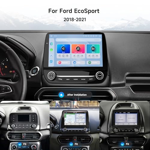 Dasaita 8GB+256GB Car Stereo Radio for Ford EcoSport 2018-2021 with Wireless Carplay Android Auto, 8-Core Android 13 GPS Navigation 9'' Head Unit, Plug & Play, Voice/Knobs/Buttons Control - Image 2
