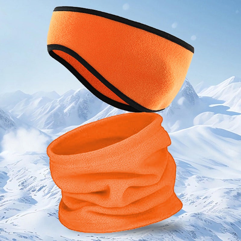 Winter Ear Warmer Headband Ear Muffs and Fleece Neck Gaiter for Winter Skiing - Image 5