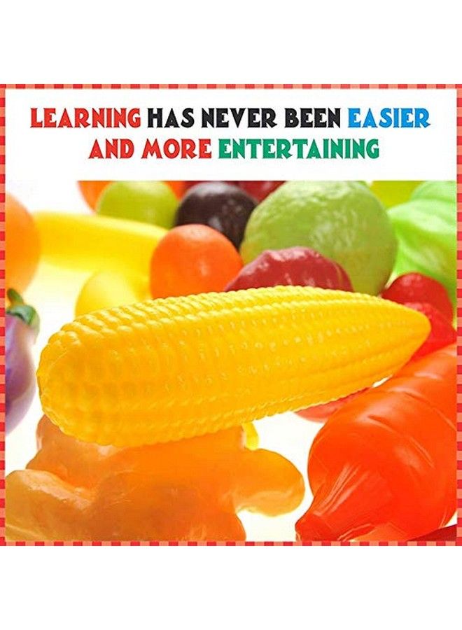 38 Pcs Fruits And Vegetables Shopping Basket Healthy Farmer Market Grocery Pretend Play Food Plastic Toy Set For Kids - Image 3