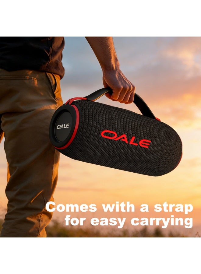 OALE iStudio 500 Speaker, 15W Output, RGB Light, IPX6 Waterproof, 3000mAh Battery, 5–7H Playtime, Handsfree Call, BT5.3, FM, AUX, USB & TF Card Support - Image 4