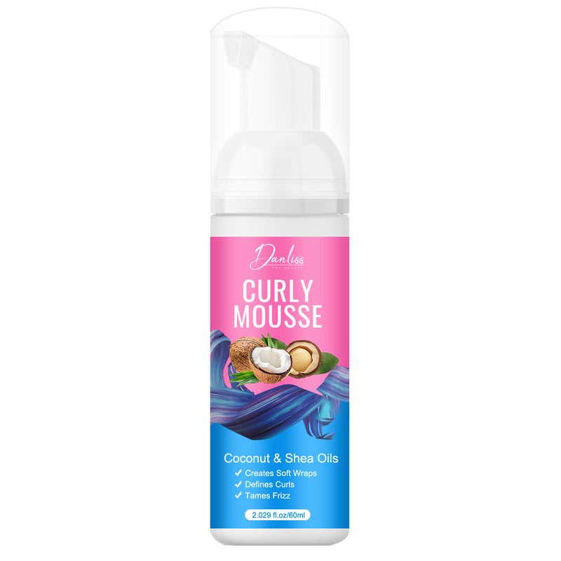 Danliss Hair Styling Mousse for Curls, 60ml - Smooths Frizz, Deep Hydration, and Defines Bouncy  Curls - Image 5