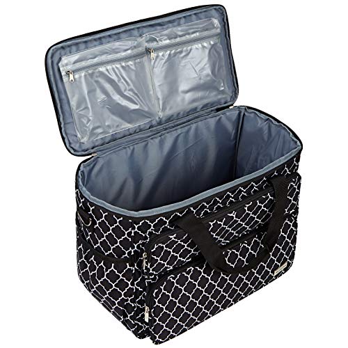 NICOGENA Sewing Machine Carrying Case, Universal Travel Tote Bag with Shoulder Strap for Singer, Brother, Janome and Accessories, Lantern Black - Image 4