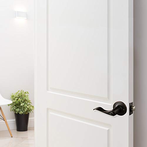 Design House 728006 Stratford 6-Way Universal Privacy Bed and Bath Door Lever Oil Rubbed Bronze - Image 5