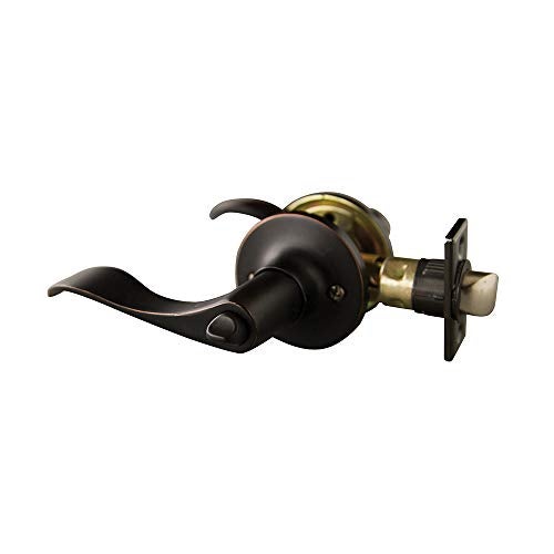 Design House 728006 Stratford 6-Way Universal Privacy Bed and Bath Door Lever Oil Rubbed Bronze - Image 1