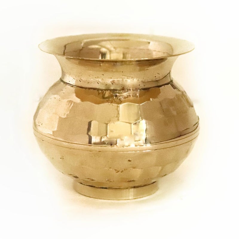 The Spiritual Living The Spiritual Living Brass Lota for Puja 3 Inch Pooja Samagri Lotta for Pooja Water Karwachauth Lota Lota for Shivling Lota for Puja Small Size Pital Kalash for Pooja  - Image 2