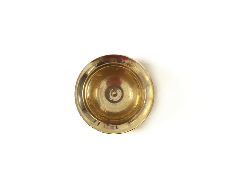 The Spiritual Living The Spiritual Living Brass Lota for Puja 3 Inch Pooja Samagri Lotta for Pooja Water Karwachauth Lota Lota for Shivling Lota for Puja Small Size Pital Kalash for Pooja  - Image 3