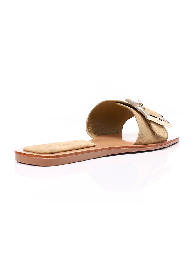 DejaVu - Elegant Suede Slipper With Square Buckle - Image 1