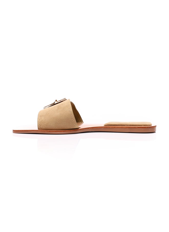 DejaVu - Elegant Suede Slipper With Square Buckle - Image 1