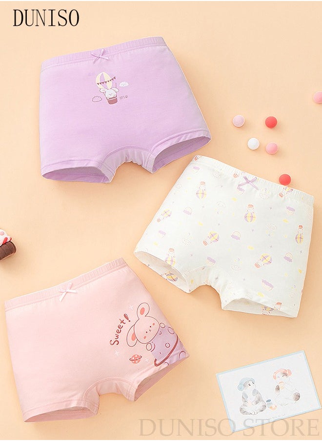 DUNISO - 3 Pack Girl's  Briefs Kid's Cotton Underwear Short Briefs Breathable and Soft Underpants with High Elastic Waistband Soft Little Girl Pants - Image 1