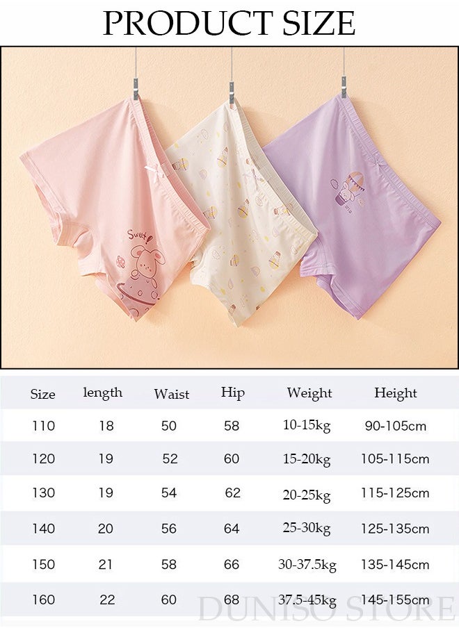 DUNISO - 3 Pack Girl's  Briefs Kid's Cotton Underwear Short Briefs Breathable and Soft Underpants with High Elastic Waistband Soft Little Girl Pants - Image 1