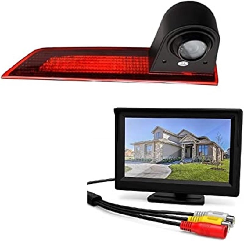 Yurefax HD 720P Brake Light Camera with 4.3 Monitor - Image 1