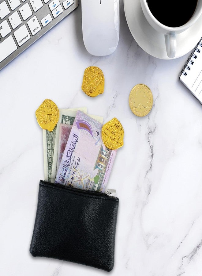 oruola محفظة نقود معدنية من الجلد الأسود من أورولا، 3 قطع، بسحاب، للرجال، محفظة نقود معدنية محمولة من جلد البولي يوريثان، 4.7 × 3.2 بوصة، محفظة صغيرة للعملات المعدنية، محفظة صغيرة للنقود المعدنية للنساء والرجال، مناسبة لبطاقات الائتمان والأوراق النقدية المطوية وبطاقة الهوية والمفاتيح وسماعات الرأس وأحمر الشفاه - Image 3