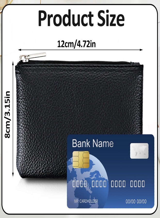 oruola محفظة نقود معدنية من الجلد الأسود من أورولا، 3 قطع، بسحاب، للرجال، محفظة نقود معدنية محمولة من جلد البولي يوريثان، 4.7 × 3.2 بوصة، محفظة صغيرة للعملات المعدنية، محفظة صغيرة للنقود المعدنية للنساء والرجال، مناسبة لبطاقات الائتمان والأوراق النقدية المطوية وبطاقة الهوية والمفاتيح وسماعات الرأس وأحمر الشفاه - Image 2