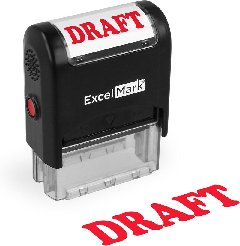 ExcelMark ختم مطاطي ذاتي الحبر - حبر أحمر - Image 1