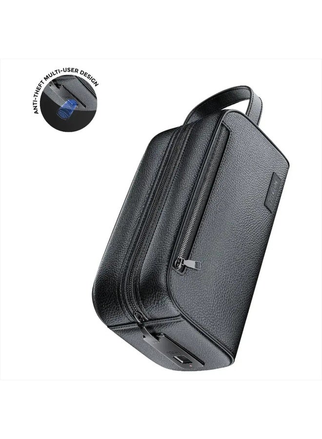 GREEN LION Liora Fingerprint Bag – Anti-Theft Smart PU Leather Pouch with Quick Biometric Lock, Multiple Compartments, Travel-Friendly Design for Secure Everyday Use – Black - Image 5