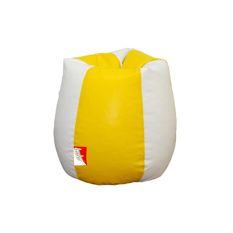 LAZYBAG Bean Bag Chair Furniture for Kids XXXXL Bean Bag Cover Playing Video Games or Relaxing for classrooms daycares Libraries or Work from Home Yellow and White 4XL Size - Image 4