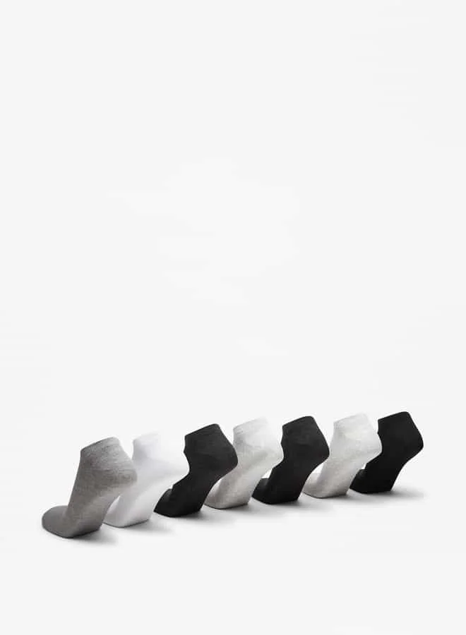 LBL by Shoexpress Men Solid Ankle Length Socks - Set of 7