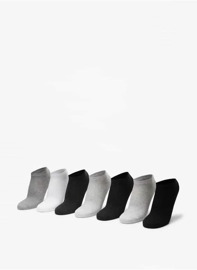 LBL by Shoexpress Men Solid Ankle Length Socks - Set of 7