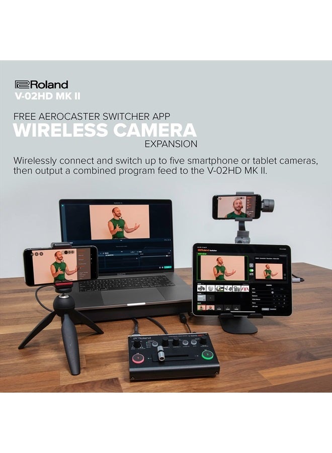 Roland V-02HD MK II – خلاط فيديو للبث المباشر – أسهل حل للبث المباشر بكاميرتين في العالم. مثالي للمعلمين عبر الإنترنت، اللاعبين، العبادة وجميع صانعي المحتوى الآخرين. - Image 5