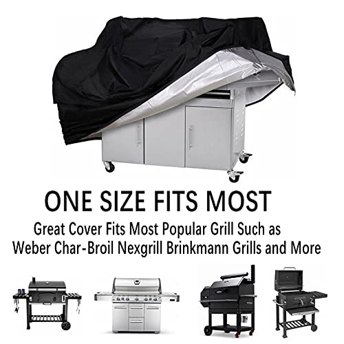 YOTOM Grill Cover, Waterproof BBQ Grill Cover, 58 inch Rip-Proof and Anti-UV Barbecue Gas Grill Cover Compatible for Weber Char-Broil Nexgrill Grills and More - Image 5
