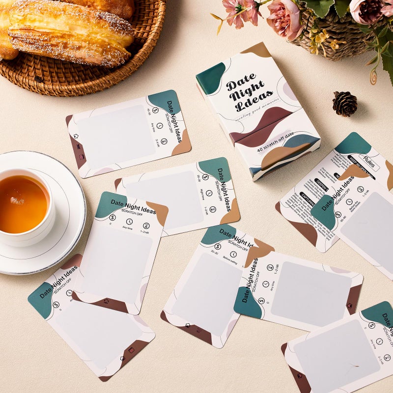 VUNCESSIN 40 Scratch Off Date Night Ideas Cards, Romantic & Adventurous Engagement Couples Games Gifts, Anniversary Newlywed Wedding & Valentines Day Gifts for Him, Her, Boyfriend, Girlfriend, Husband or Wife - Image 2