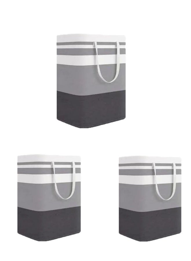 SUCITY 3 Pack Laundry Baskets Collapsible Laundry Hamper Freestanding Waterproof Clothes Hamper with Easy Carry Handles Laundry Room Bedroom Bathroom Dorm for Adults - Image 1