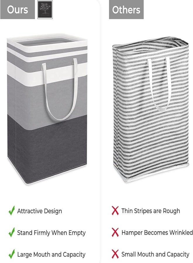 SUCITY 3 Pack Laundry Baskets Collapsible Laundry Hamper Freestanding Waterproof Clothes Hamper with Easy Carry Handles Laundry Room Bedroom Bathroom Dorm for Adults - Image 5