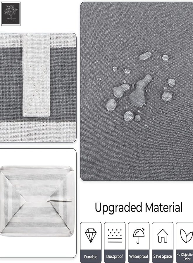 SUCITY 3 Pack Laundry Baskets Collapsible Laundry Hamper Freestanding Waterproof Clothes Hamper with Easy Carry Handles Laundry Room Bedroom Bathroom Dorm for Adults - Image 4