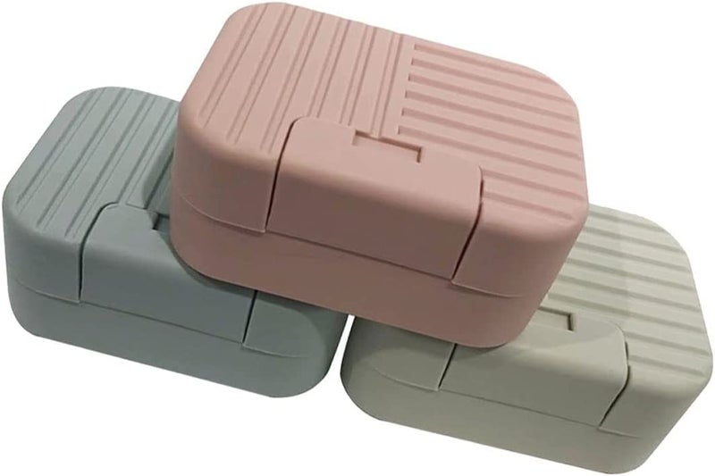 Flywind Sonal Spring Useful Portable Waterproof Leakproof Travel Soap Box Case Holder | Plastic Soap Case Box Holder Dish Container for Bathroom Outdoors Travel Home Use (Beige & Brown) - Image 3