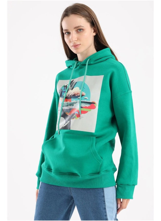 Fit Freak - Artwork Print Oversized Hoodie - Image 1