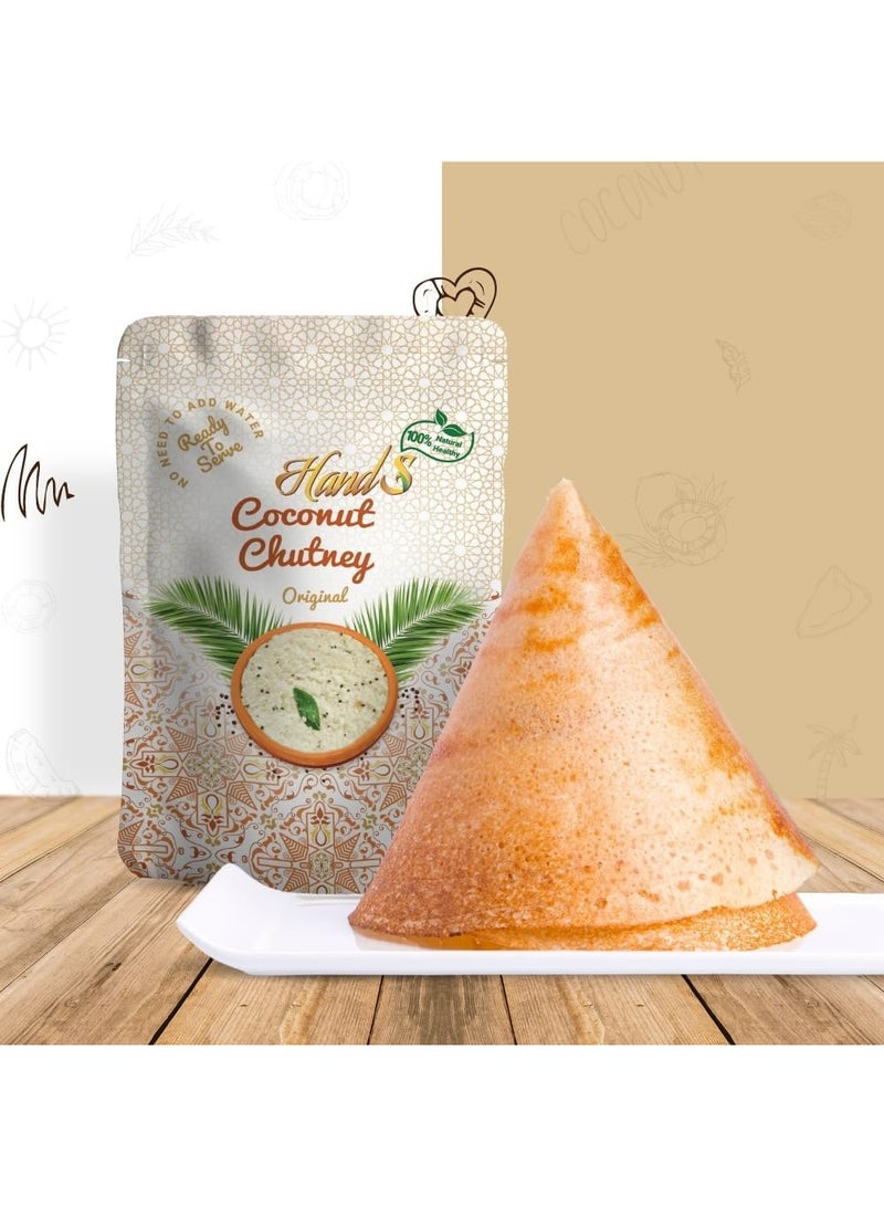 Hands Coconut Chutney – 200 ml| High protein/high fiber dip | Tangy, mildly spicy & extremely delicious| Plant Based & Dairy free |No additional preparation needed. (Original Coconut Chutney) - Image 4