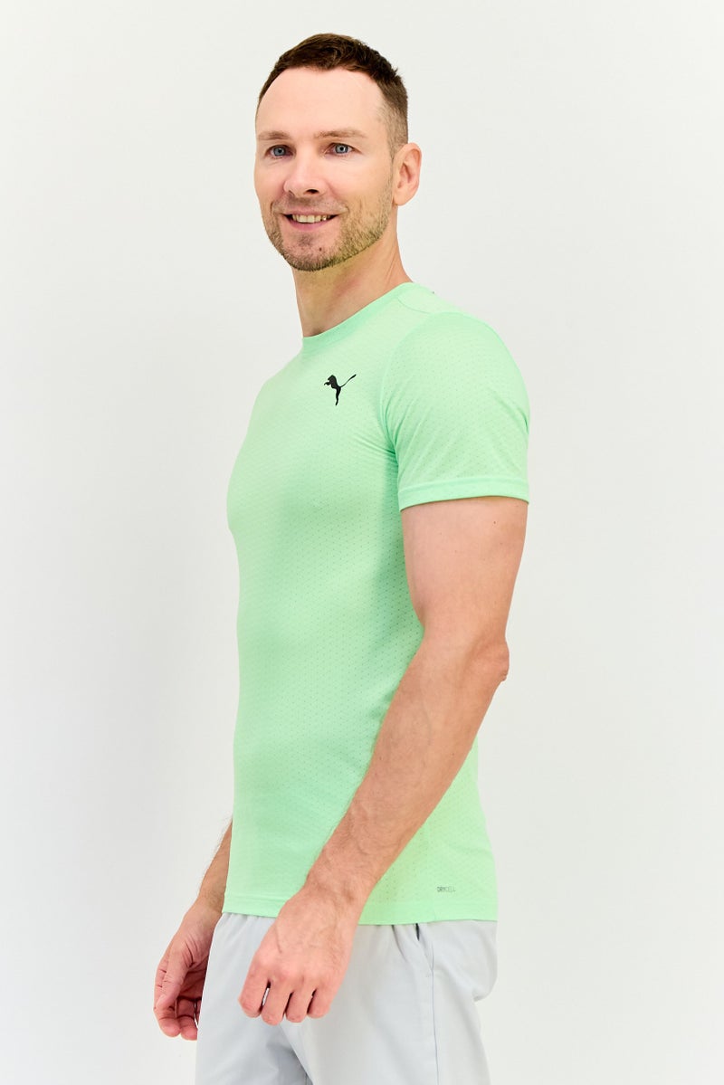 PUMA Men Sportswear Fit Short Sleeve Training T-Shirt, Lime Green - Image 2