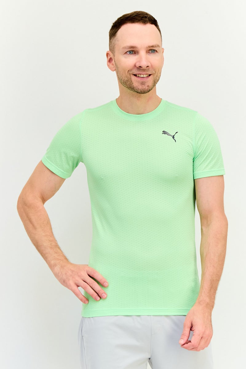 PUMA Men Sportswear Fit Short Sleeve Training T-Shirt, Lime Green - Image 1