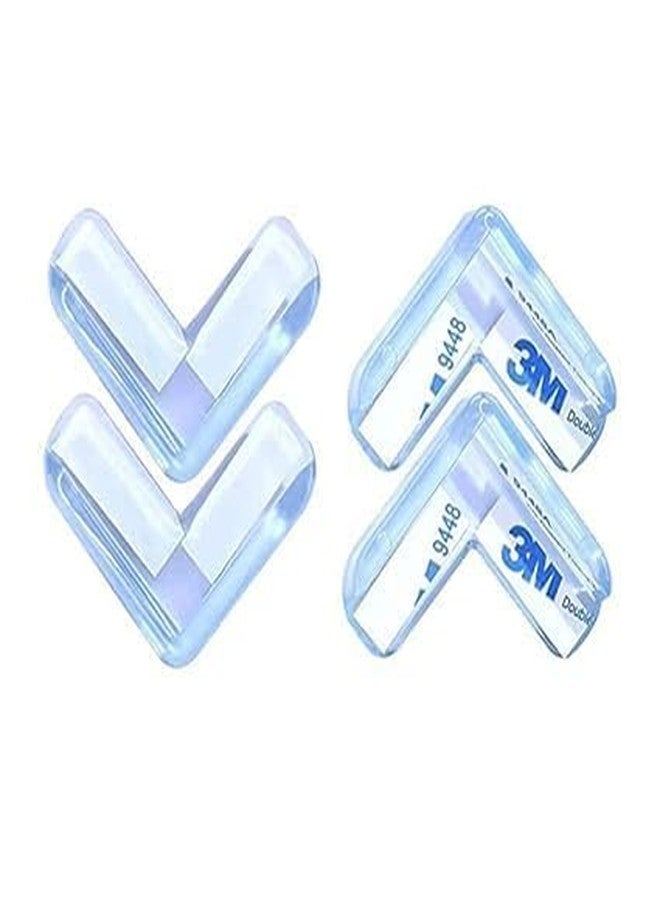 Jenibri (4 PCS) Clear Furniture Table Desk Corner Bumpers Baby Soft Corner Protectors, Safety Baby Proofing Corner Protectors Guards for Child for Furniture Against Sharp Corners (Standard, 4) - Image 1