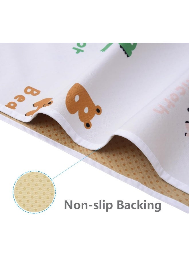 Womumon WOMUMON 51" Splat Mat for Under High Chair/Arts/Crafts, Baby Washable Spill Mat Waterproof Anti-Slip Floor Splash Mat, Portable Play Mat and Table Cloth - Image 3