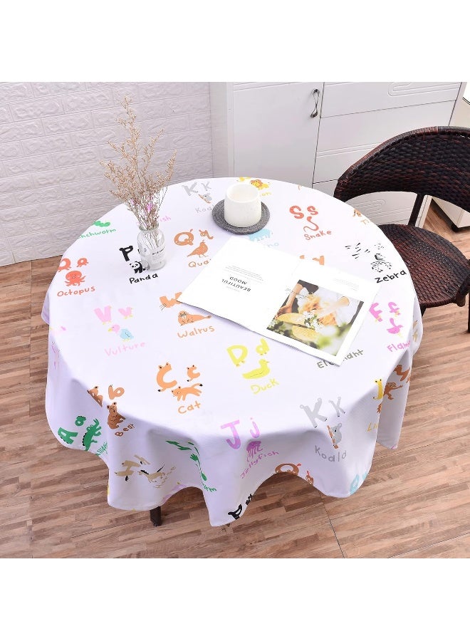 Womumon WOMUMON 51" Splat Mat for Under High Chair/Arts/Crafts, Baby Washable Spill Mat Waterproof Anti-Slip Floor Splash Mat, Portable Play Mat and Table Cloth - Image 5
