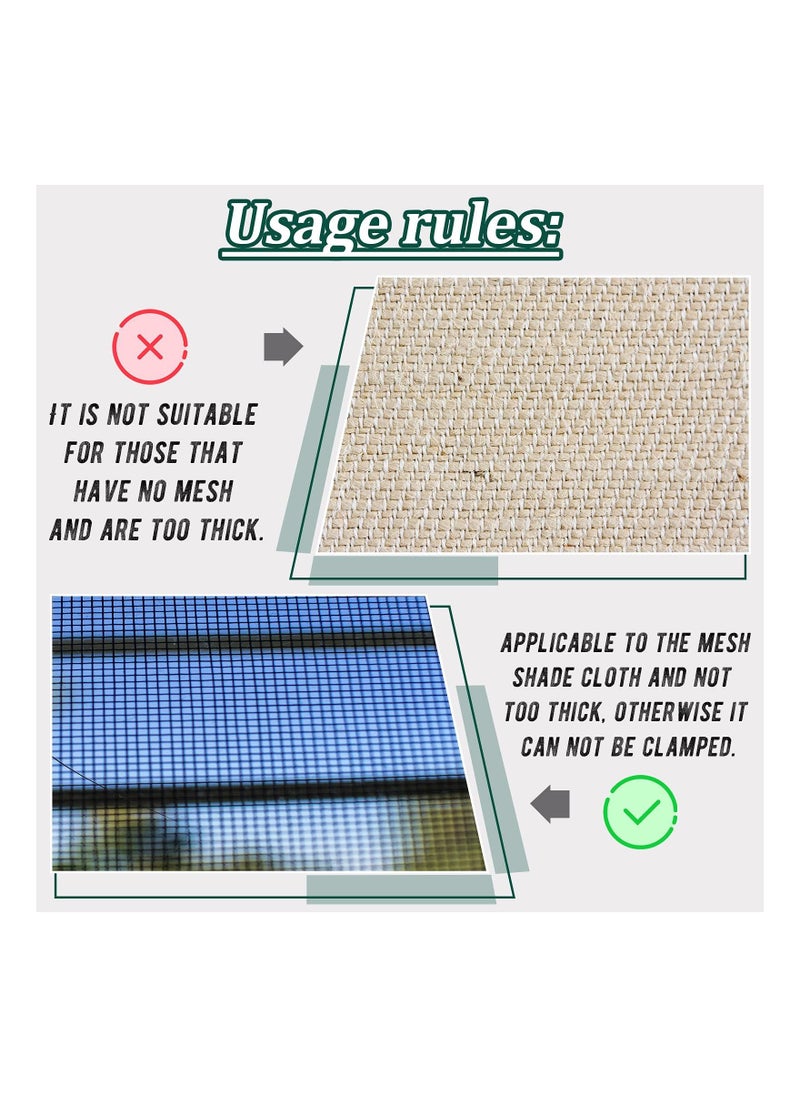 KASTWAVE - Plastic Clips for Shade Cloth, Sunshade Net Fixing Clip Shade Fabric Clips Attachment, and Placement for Sun Shade Net Anti Bird Netting Garden Netting Black (Round 20 Count) - Image 1