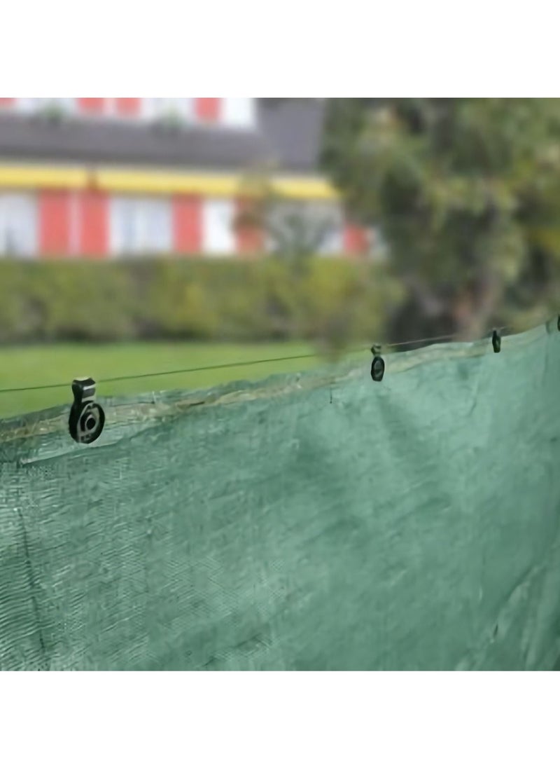 KASTWAVE - Plastic Clips for Shade Cloth, Sunshade Net Fixing Clip Shade Fabric Clips Attachment, and Placement for Sun Shade Net Anti Bird Netting Garden Netting Black (Round 20 Count) - Image 1