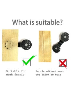 KASTWAVE Plastic Clips for Shade Cloth, Sunshade Net Fixing Clip Shade Fabric Clips Attachment, and Placement for Sun Shade Net Anti Bird Netting Garden Netting Black (Round 20 Count)  - Image 4