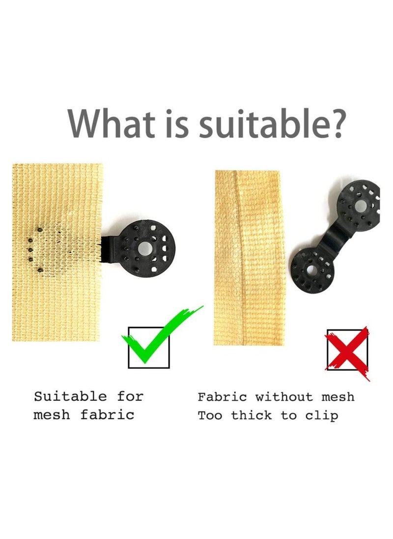 KASTWAVE - Plastic Clips for Shade Cloth, Sunshade Net Fixing Clip Shade Fabric Clips Attachment, and Placement for Sun Shade Net Anti Bird Netting Garden Netting Black (Round 20 Count) - Image 1