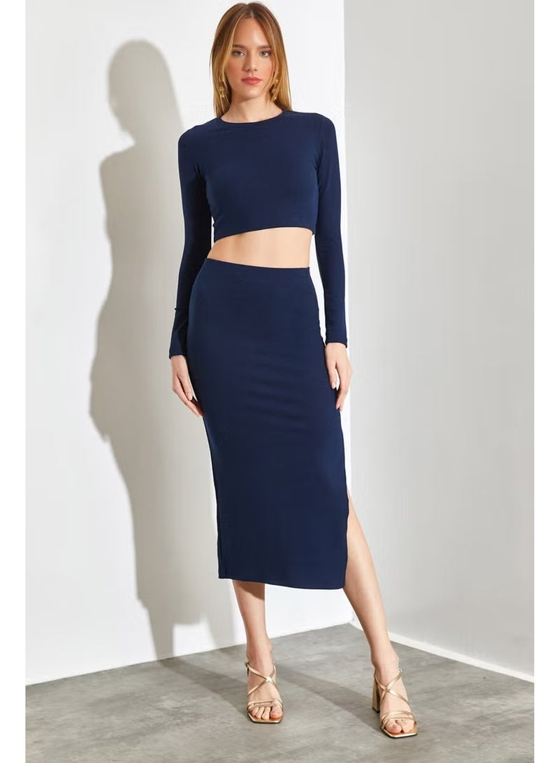 Shade Knitted Skirted Bottom Top Set - Image 1